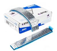 Stix Lot de 50 Masses Autocollantes déquilibrage 12x5g Slim Acier zingué avec Bord de Rupture pour Jantes Aluminium