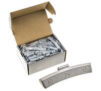 STIX Lot de 50 Poids d'Équilibrage ZN 40g, Poids en Zinc pour Jantes Aluminium, Idéal pour Réparation de Pneus