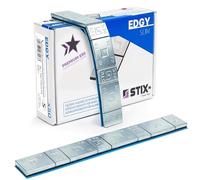 Stix Masselottes Adhésives Zinc 60g pour Jantes Alu, Edgy Slim, 50 Pièces | Format segmenté 5g et 10g pour équilibrage précis de roues alu, profil extra-plat Edgy Slim haute adhérence.