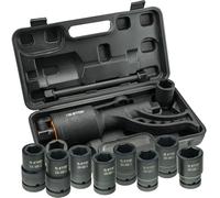 STIX Multiplicateur de Couple STT-78 8000 Nm 1" avec Coffret de 8 Douilles Chocs CR-MO 24-38 mm pour Camions Tracteurs et Engins