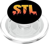 STL Skyline Art St Louis Arch Souvenir du Missouri PopSockets PopGrip pour MagSafe