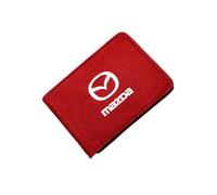 STLYBAZ Porte-Carte Grise pour Mazda MX-5 2016-2025, Étui permis de Conduire Résistants Accessoires Automobiles,A-Red