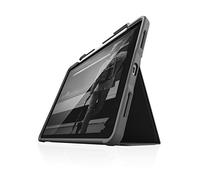 STM Bags Dux Plus Case Étui de Protection à Rabat pour Apple iPad Pro 11" (2020 et 2018) - Noir/Transparent - Charge sans Fil I Militaire Standard I Imperméable I Fonction Support I Réveille/Sleep