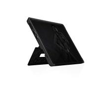 STM Bags Dux Shell Étui de Protection pour Microsoft Surface Pro X Noir/Transparent [Militaire Standard I Type Cover Compatible I Arrière Transparent I Fonction Support ]