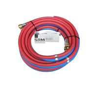 STM Der Meisterladen Tuyau double autogène acétylène oxygène 5 m, 10 m, 20 m 9 x 6 avec connecteurs (5 m)