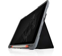 STM dux Plus Duo - Étui à rabat pour tablette - polycarbonate, polyuréthanne thermoplastique (TPU) - noir - pour Apple 10.2-inch iPad (7ème génération) Noir transparent G