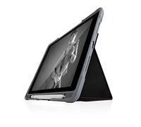 STM dux Plus Duo - Étui à rabat pour tablette - robuste - polycarbonate, polyuréthanne thermoplastique (TPU) - noir - universitaire - pour Apple 10.2-inch iPad (7ème génération, 8ème génération, 9ème