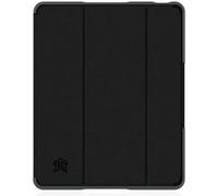 STM Dux Plus Folio Noir/Transparent pour iPad Air 13" M2 (A2898/A2899/A2900) - Protection Chocs/Rayures, Fermeture Magnétique, Position Stand, 400g