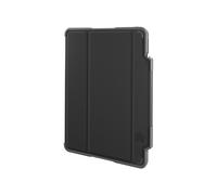 STM Dux Plus Folio pour iPad Air 11" M2/5th/4th gen, Noir, Polycarbonate/TPU, Fermeture Magnétique, Position Stand, Boucle Stylo, Résistant à l'eau, 339g