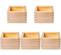 STmea Lot de 5 boîtes à saké japonaises en bois brut Hinoki