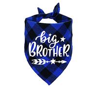 STMK Bandana pour chien Big Brother - Annonce de grossesse - Pour révéler le sexe de votre chien - Accessoire pour animal domestique - Bleu