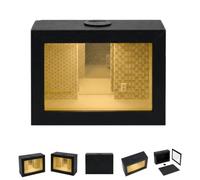 STMKB Cadre Miroir Infini Inspiré De Level 0, œuvre d'art LED Effet Espace Liminal avec Illusion D'optique De Profondeur Infinie, Décoration De Bureau pour Salle De Jeux