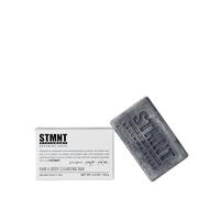 STMNT Grooming Goods Barre nettoyante pour cheveux et corps, 125 g | Sans sulfates SLS/SLES | Formule hydratante avec charbon actif | Facile à transporter