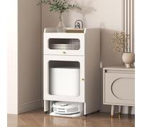 Sto Armoire pour aspirateur à 4 roues Robot aspirateur nizer avec portes et tables d'appoint pour salon, cuisine et bureau