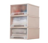 Sto Der Boîte à vêtements empilable en plastique 70 l pour salon, chambre à coucher, bureau - Poubelle en polypropylène 47,5 x 45 x 33 cm, économiseur d'espace efficace