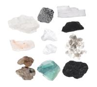 STOBAZA 1 Boîte Coffret Minéraux et Roches pour Garçon Fille Kit Éducatif Portable avec Spécimens Variés Apprentissage Interactif pour École Primaire et Études Géologiques
