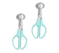STOBAZA 1 Jeu Ciseaux À Œufs Acier Inoxydable Antidérapants Coupe Coquille Pour Œufs De Caille Et Pigeon Lot De Bleu Ciel Pour Cuisine Et Fête 2 Pièces