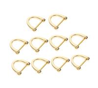 STOBAZA 10 pièces Anneaux D Métalliques Dorés Accessoires de Remplacement pour Sacs et Bagages Anneaux de Fixation pour Bricolage Détachées pour Bagages et Porte-clés
