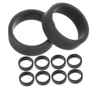 STOBAZA 10 pièces Bagues Hommes Silicone Élastiques Confortables Anneaux Sports Gym Résistants à Eau Sueur Protection Doigt Flexible Noir