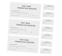 STOBAZA 10 pièces Carnet de Registre de Chèques Portable Cahier de Compte Personnel Blanc Journal de Transactions Facile à Utiliser pour Suivi Financier et Budget Format Compact pour