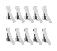STOBAZA 10 pièces Clips de Fixation Aluminium pour Étagère de Réfrigérateur Supports Robustes et pour Balconnet Frigo Accessoires de Rangement Frigo Faciles à Installer
