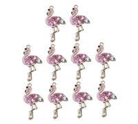 STOBAZA 10 pièces Flamingo Charms DIY Pendentifs Alliage Léger pour Bracelets et Colliers Accessoires Création Bijoux Femme