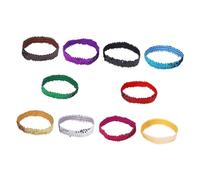 STOBAZA 10 pièces Lot de Bandeaux à Paillettes Élastiques Mixtes pour Femmes Serre-têtes Brillants et Confortables Accessoires Élégants pour Festivals Fêtes et Coiffures Décoratives