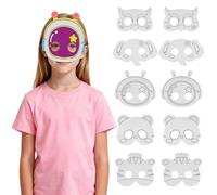 STOBAZA 10 Pièces Masque Papier Blanc Vierge pour Fête des Masques, Stimule Créativité et Cultive Habiletés Manuelles, pour Élèves en Art et Événements Festifs