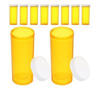 STOBAZA 10 Pièces Organisateur de Piluliers en Plastique Pp Léger Flacons de Pilules Vides Orange, Capacité Multiple, pour Maison et Voyage, Catégorisation des Capsules