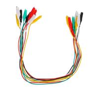 STOBAZA 10 pièces Pinces Crocodile Double-extrémité avec Câbles Isolés Jeu de Fils de Test pour Connexion Électrique et Réparation