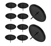 STOBAZA 10 Pièces Set de Bougeoirs Métalliques Forme de Couronne de Noël Supports Stables pour Bougies Chauffe-Plat et Bougies Pilier Plateau Rond Élégant pour Décoration de Table Festive