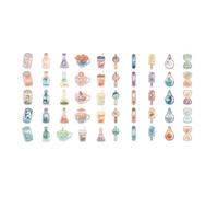 STOBAZA 100 feuilles Autocollants Décoratifs DIY pour Bouteilles et Scrapbooking Stickers Étanches pour Albums Photos Étiquettes Bricolage Vrac