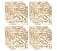 STOBAZA 100 Feuilles Papier Doré Carré 16X16 CM pour Loisirs Créatifs Décoration Intérieure et Culinaire Feuilles Imitation Or pour Art Mural et Décoration de Gâteaux