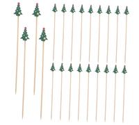 STOBAZA 100 Pièces Bâtonnets Écharde pour Apéritifs Fruits Boissons Piques Jetables Polyvalents pour Barbecue et Réunions Plein Air