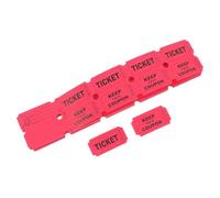 STOBAZA 100 Pièces Billets de Tombola Rouges Prêts à l'emploi en Papier Offset Faciles à Utiliser et Récompenses Lors de Soirées Cinéma pour Événements