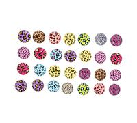 STOBAZA 100 pièces Cabochons Verre Patchs de Gemme DIY Accessoires Bijoux Motif Léopard pour Pendentifs Bracelets Bagues Création Artisanale