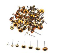 STOBAZA 100 Pièces Glass Safety Eyes for Crafts Realistic Needle Felting Doll Eyeballs for Crocheted and Knitted Toys Plush Animal DIY