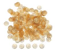 STOBAZA 1000 pièces Capsules à Fleurs Métal Vintage Doré Accessoires Bijoux DIY pour Bracelets et Colliers Matériaux Durables Anticorrosion Éléments Espacement pour Création Parures