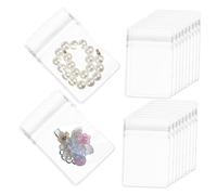STOBAZA 100pièces Pochettes Transparentes pour Bijoux Sachets Emballage Plastique avec Fermeture à Pression pour Bagues Boucles Oreilles Et Colliers