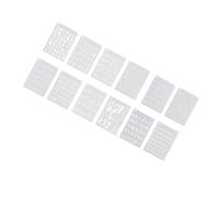 STOBAZA 12 feuilles Set de Pochoirs DIY Lettres et Chiffres Pet Réutilisables pour Peinture et Dessin Outils Apprentissage Créatifs pour Garçon Fille
