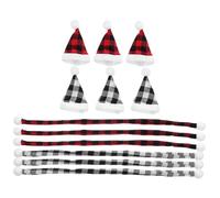 STOBAZA 12 Pièces Accessoires de décoration de Noël Mini Chapeaux pour l'artisanat Accessoires de Cheveux Bricolage décor de Bouteille de vin Mini Chapeau pour l'artisanat Chiffon