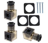 STOBAZA 12 Pièces Boîtier de Jonction Solénoïde Broches avec Témoin Lumineux Connecteur Compatible pour Électrovannes et Étanche