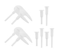 STOBAZA 12 Pièces Bouchon de Ballon de Yoga ABS Blanc pour Ballons | Compatible Ballons à Poignée, Maintien de Gonflage Fiable, Design Léger et Fermeture Sécurisée