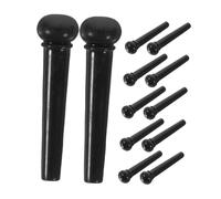 STOBAZA 12 pièces Chevilles de Pont pour Guitare Acoustique Pins de Fixation Noir Accessoires de Remplacement pour Guitares Folk Installation Facile et Ajustement Sécurisé