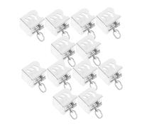 STOBAZA 12 Pièces Embouts Acier Inoxydable pour Rail Plafond Rideaux Compatibles Tringles Droites et Carrées Installation Rapide avec Outils et Guide pour Système de Plafond et Murs