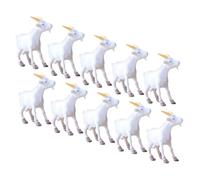STOBAZA 12 Pièces Figurines Miniatures de Moutons PVC Modèles Réalistes pour Paysages Miniatures Décoration Maison de Campagne DIY Ornements Fermiers pour Terrarium et Gâteaux