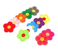 STOBAZA 12 pièces Patchs Thermocollants Floraux Brodés pour Vêtements et Sacs Appliques à Coudre et Repasser Lot de Motifs Fleurs Multicolores pour Réparation et Décoration Textile