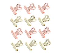 STOBAZA 12 pièces Pinces Extension Ongles Acier Inoxydable Clips Fixation Faux Ongles Pratiques pour Nail Art Accessoires Manucure Femme Lot Doré