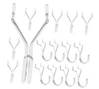 STOBAZA 15 pièces Crochet pour Panneau Perforé Crochet Double Bras pour Atelier et Maison Suspension Robuste pour Outils Accroche Murale Compacte