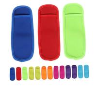 STOBAZA 16 Pièces Néoprène Réutilisable Manchons Glace Gel Isolants Protège Mains Confortables pour Glaces Dété Étui Portable
